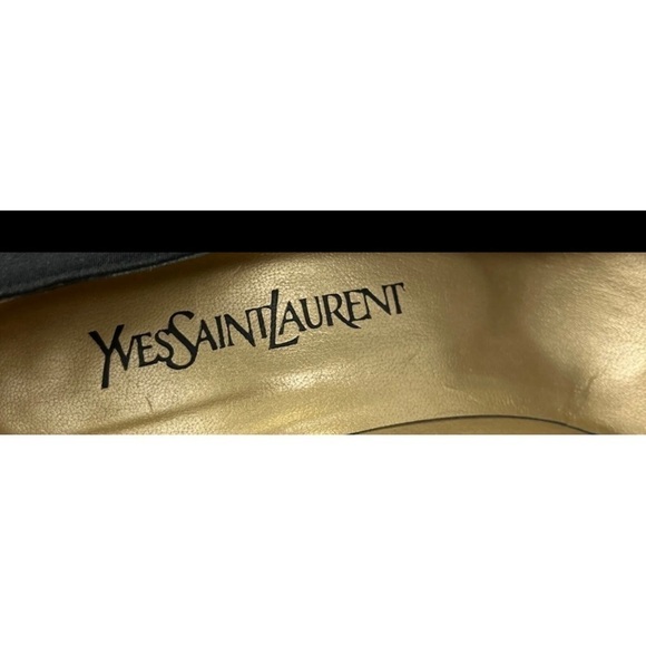 Yves Saint Laurent Sz 9 M Solid Black Pumps Heels - Picture 8 of 10